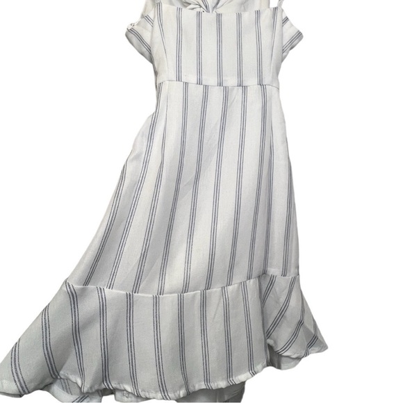 TOBI | Knot Together Navy & White Stripe Dress Sz M - Picture 9 of 12